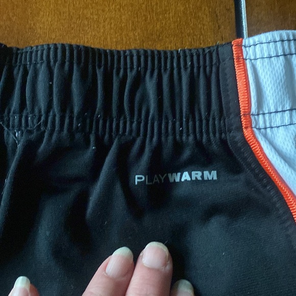 Reebok tricot pants size S (8) boys. Black white and orange/grey. - Picture 14 of 16